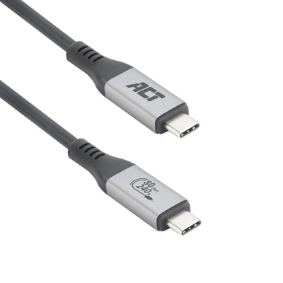 ACT USB4 80Gbps Thunderbolt 5 USB-C Kabel – 240W Power Delivery – USB-IF Gecertificeerd – 1,5m