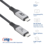 ACT USB4 80Gbps Thunderbolt 5 USB-C Kabel – 240W Power Delivery – USB-IF Gecertificeerd – 1,5m